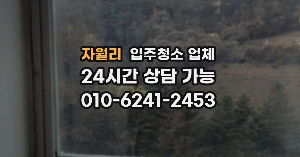 자월리 입주청소 업체