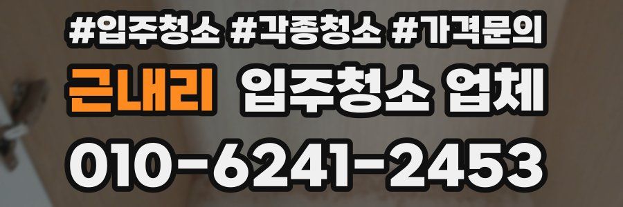 근내리 입주청소 업체