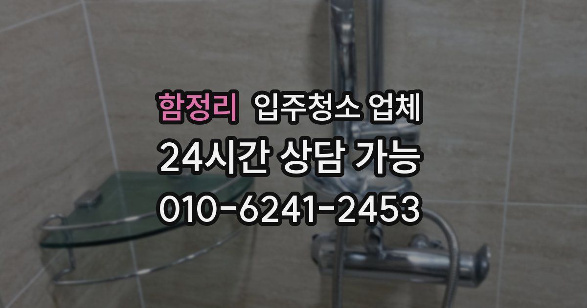 함정리 입주청소 업체