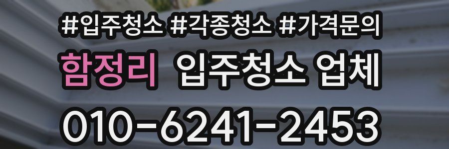 함정리 입주청소 업체