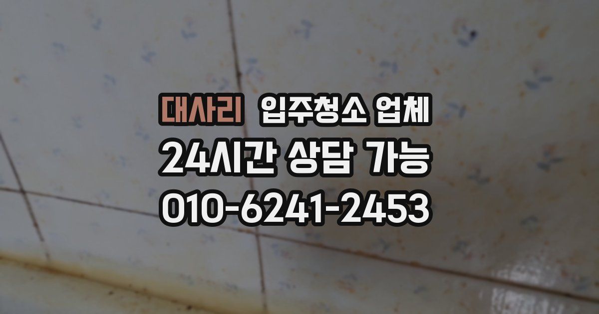 대사리 입주청소 업체