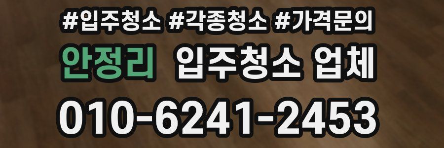 안정리 입주청소 업체