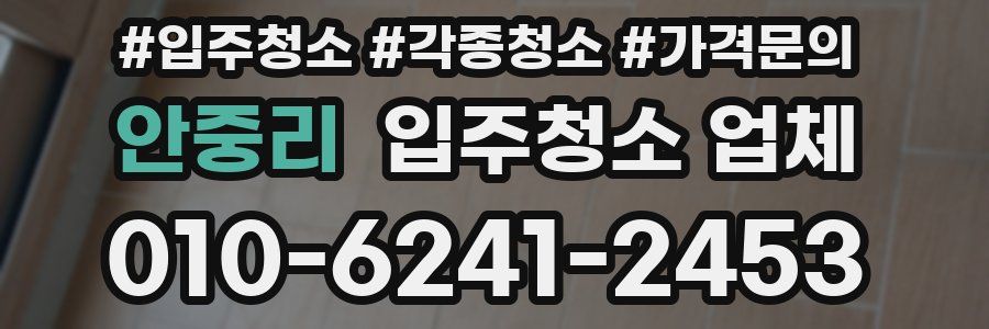 안중리 입주청소 업체