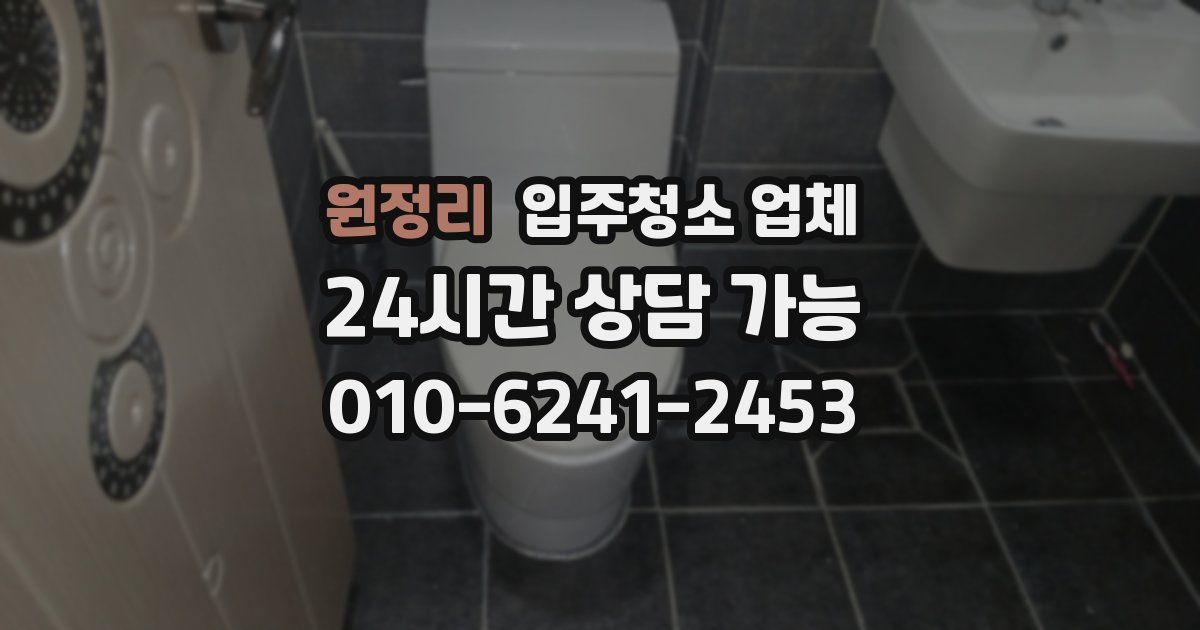 원정리 입주청소 업체
