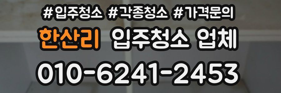 한산리 입주청소 업체
