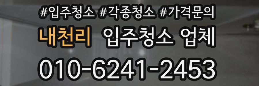 내천리 입주청소 업체