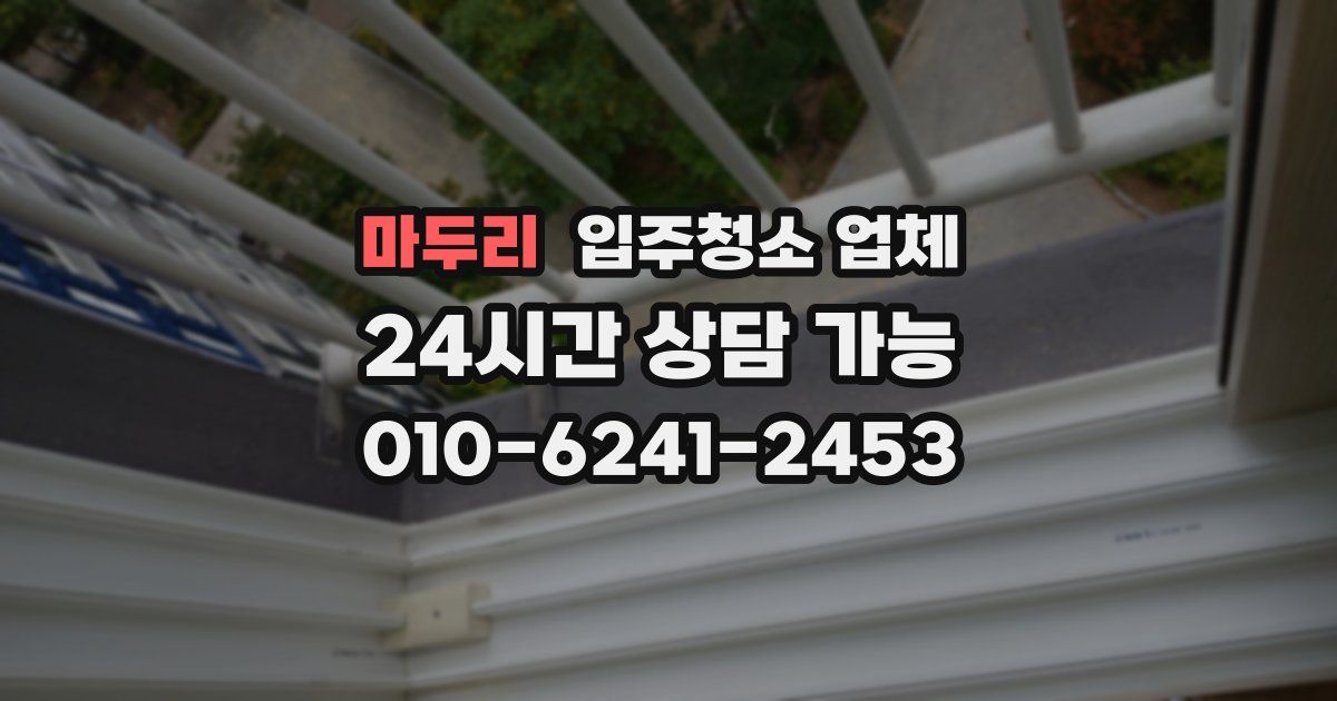 마두리 입주청소 업체