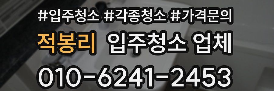 적봉리 입주청소 업체