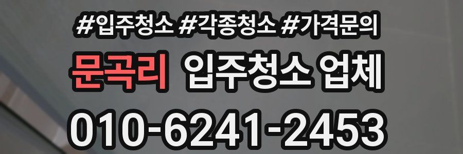 문곡리 입주청소 업체