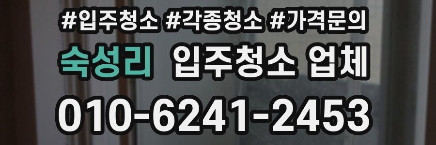 숙성리 입주청소 업체