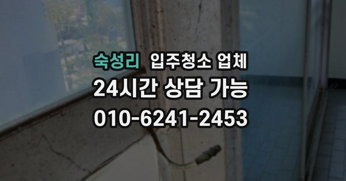 숙성리 입주청소 업체