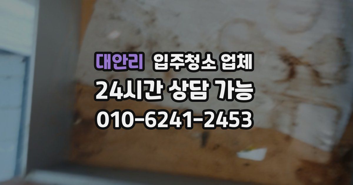 대안리 입주청소 업체