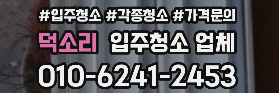 덕소리 입주청소 업체