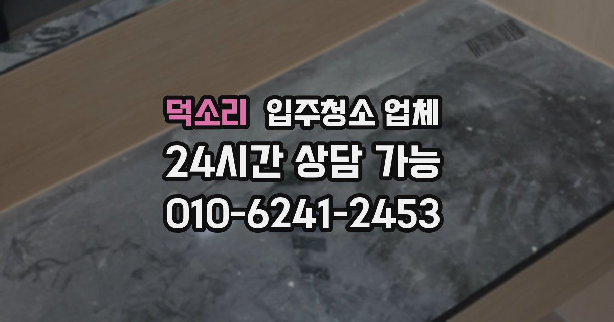 덕소리 입주청소 업체