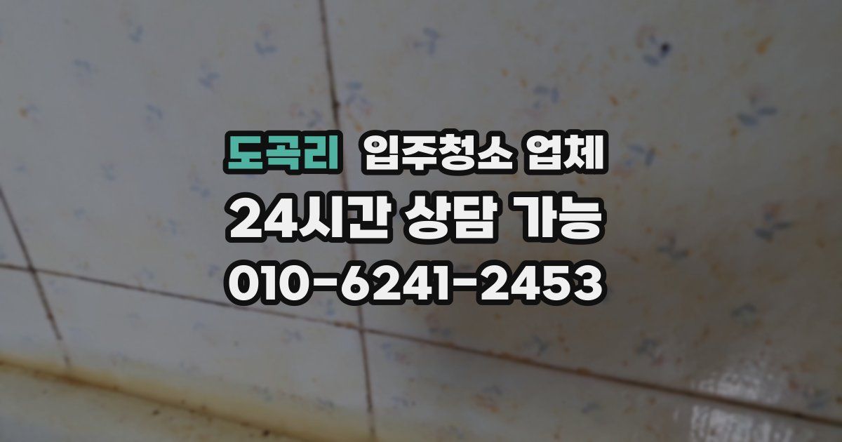 도곡리 입주청소 업체
