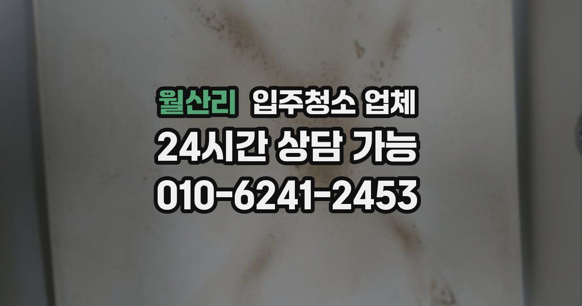 월산리 입주청소 업체