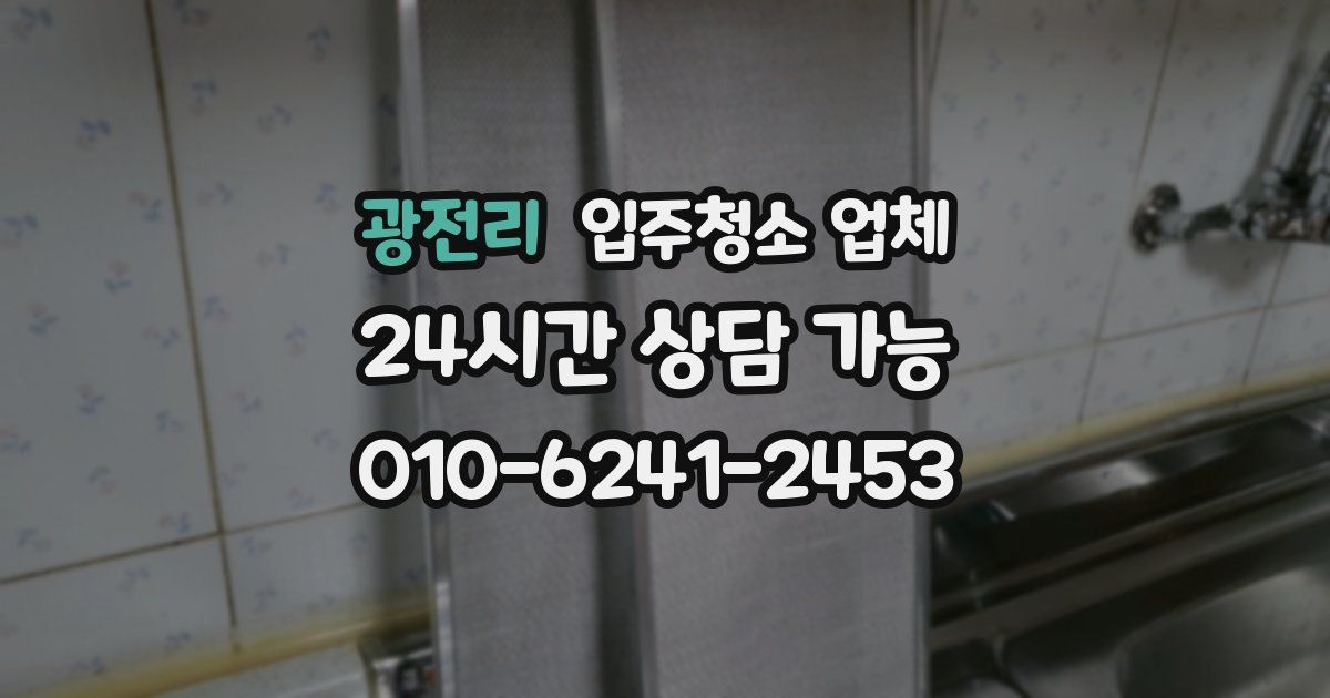 광전리 입주청소 업체