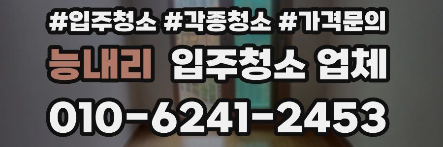 능내리 입주청소 업체