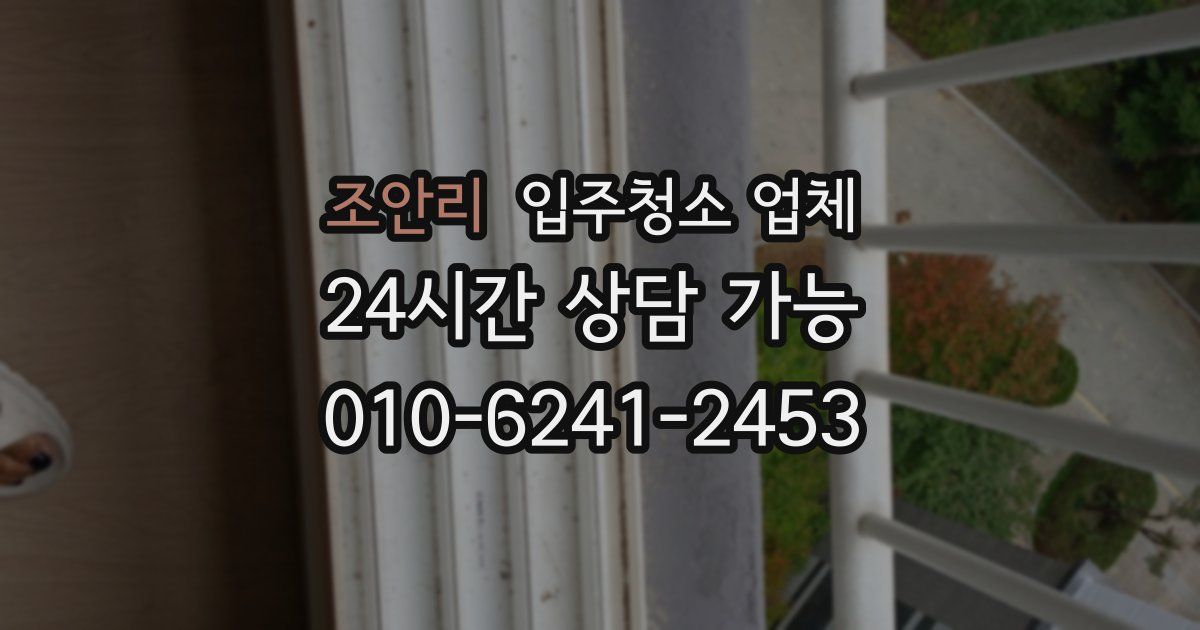 조안리 입주청소 업체