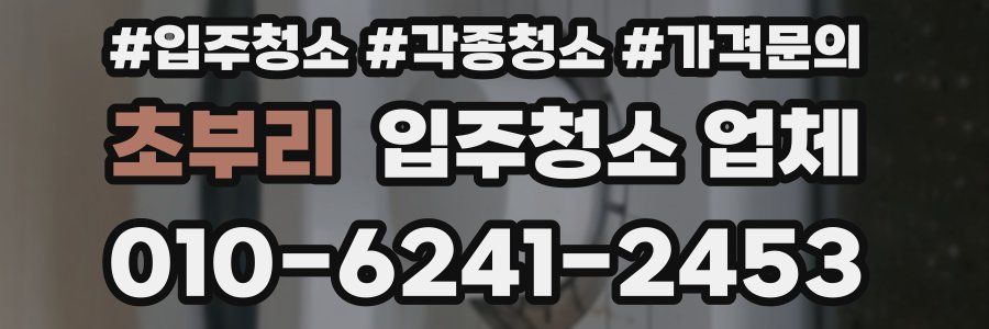 초부리 입주청소 업체