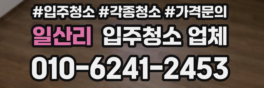일산리 입주청소 업체