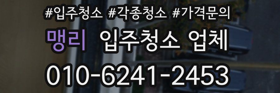 맹리 입주청소 업체