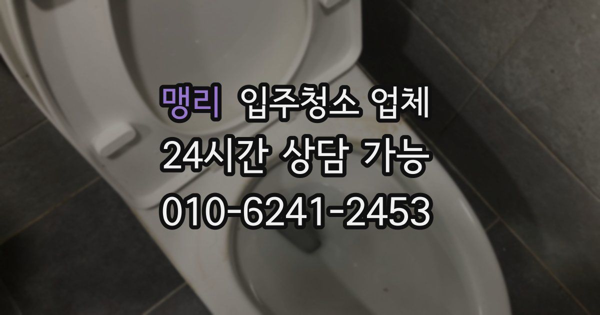 맹리 입주청소 업체
