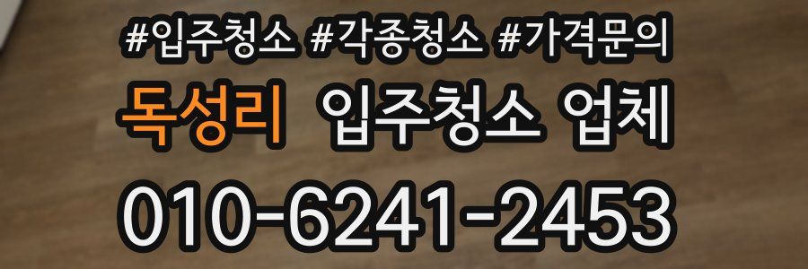 독성리 입주청소 업체