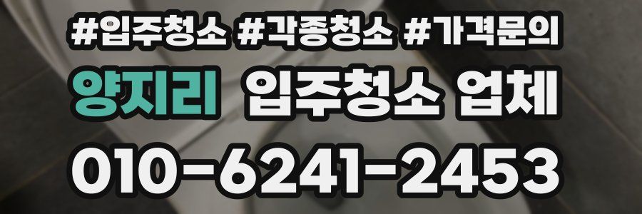 양지리 입주청소 업체