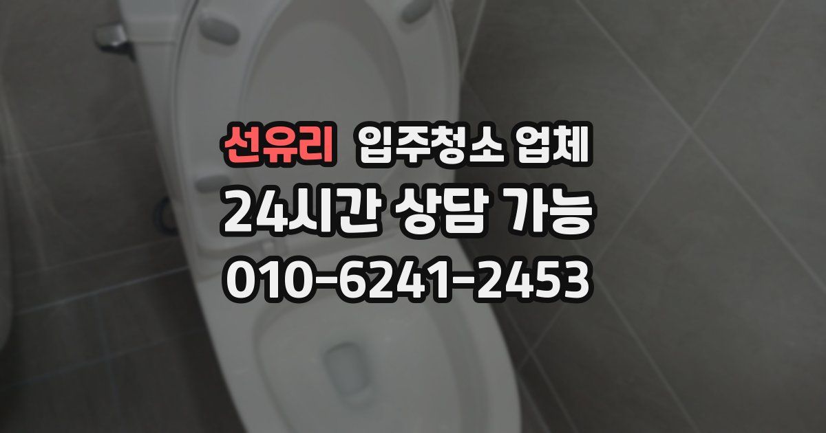 선유리 입주청소 업체