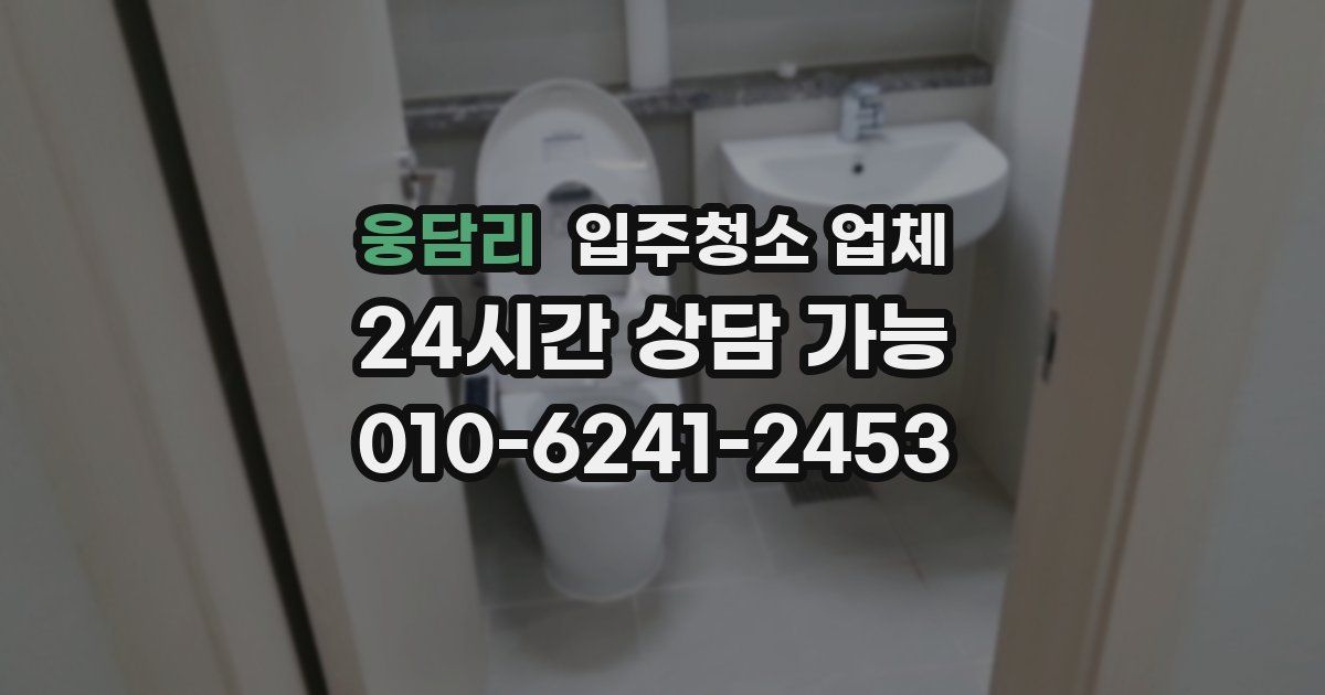 웅담리 입주청소 업체