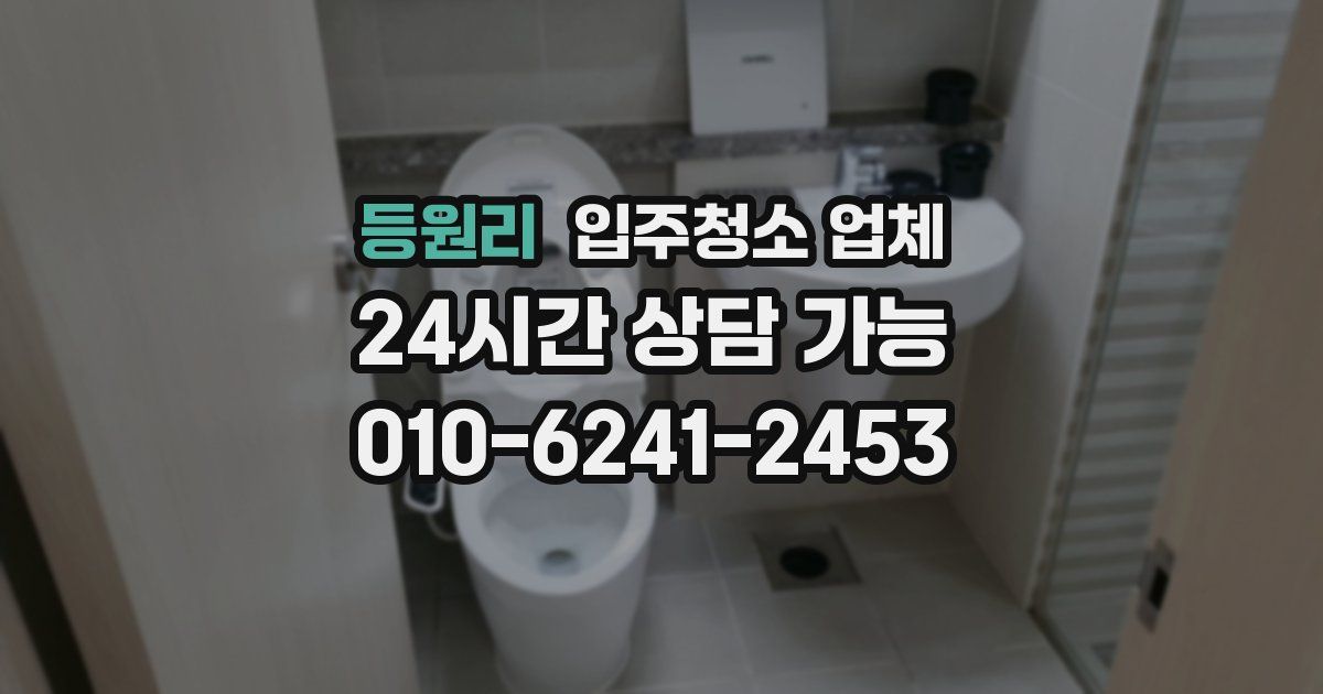 등원리 입주청소 업체