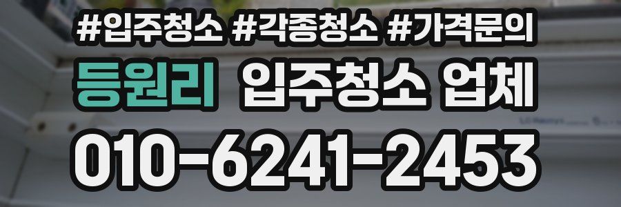 등원리 입주청소 업체