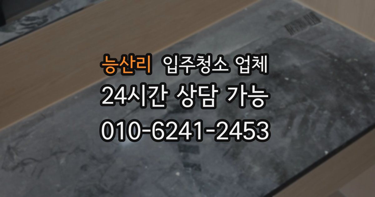 능산리 입주청소 업체