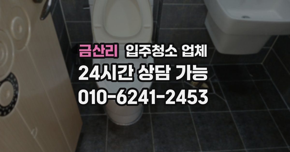 금산리 입주청소 업체