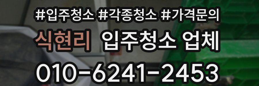 식현리 입주청소 업체
