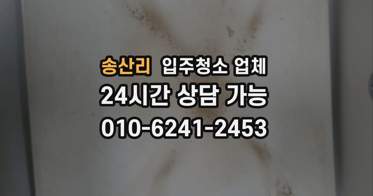 송산리 입주청소 업체