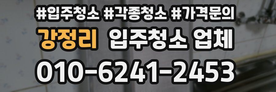강정리 입주청소 업체