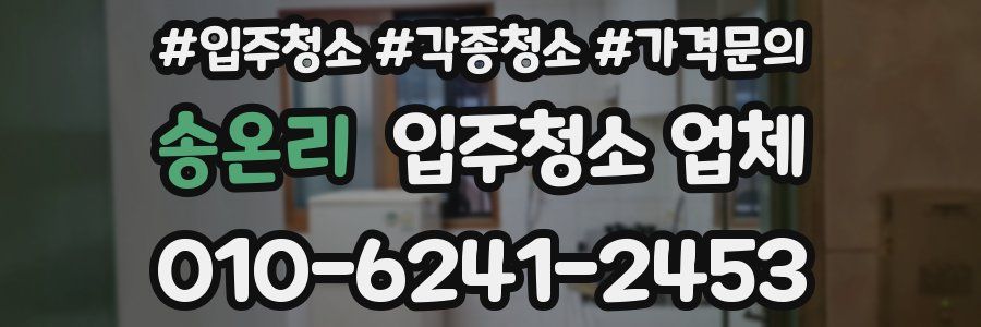 송온리 입주청소 업체