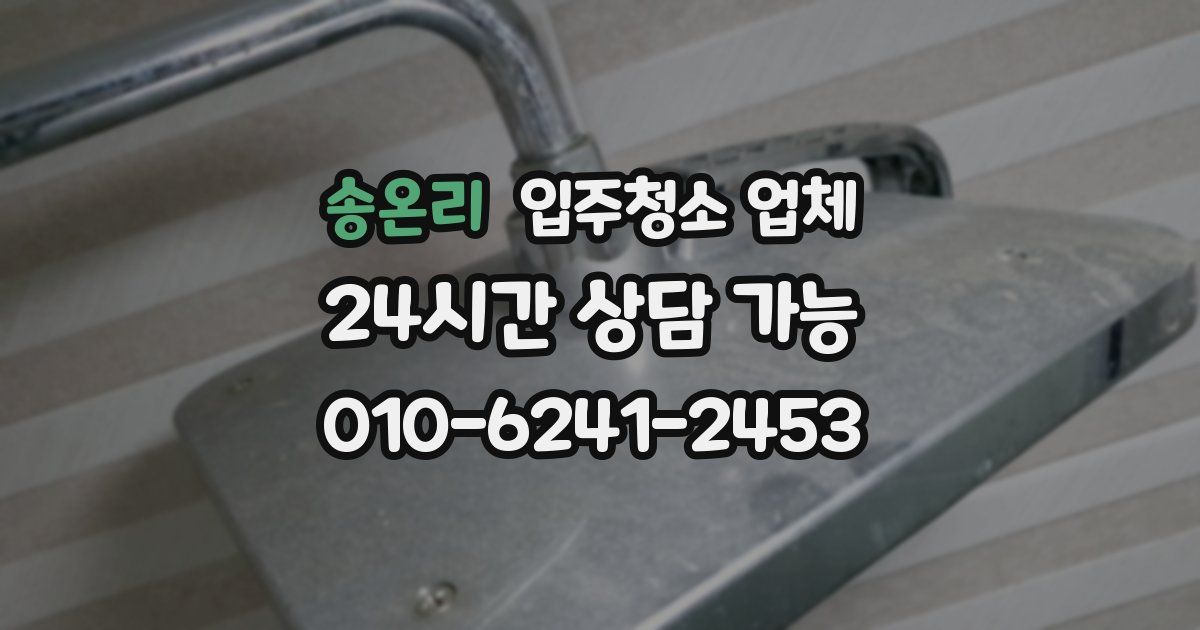 송온리 입주청소 업체