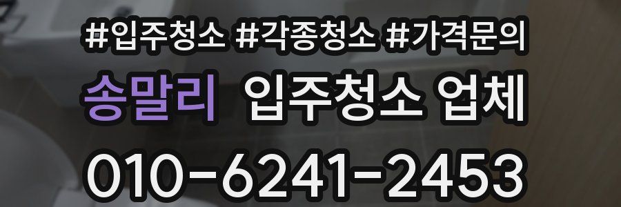 송말리 입주청소 업체