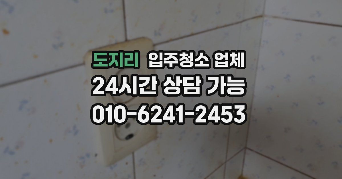 도지리 입주청소 업체