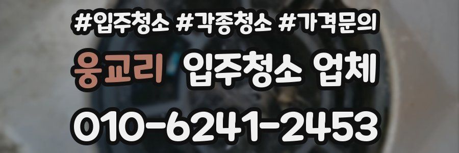 웅교리 입주청소 업체