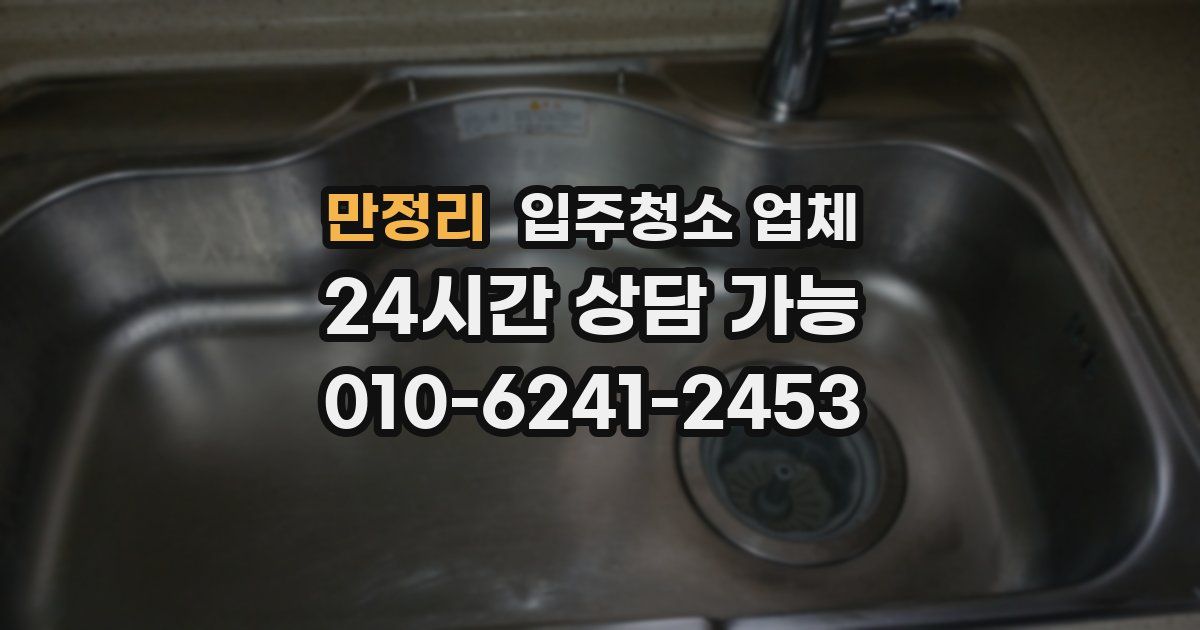 만정리 입주청소 업체
