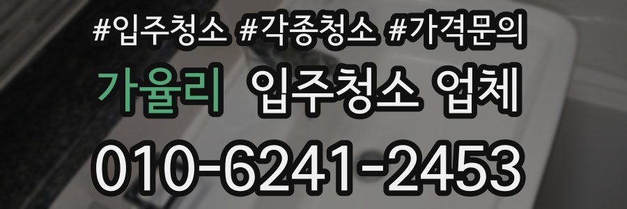 가율리 입주청소 업체