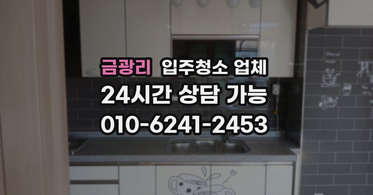 금광리 입주청소 업체