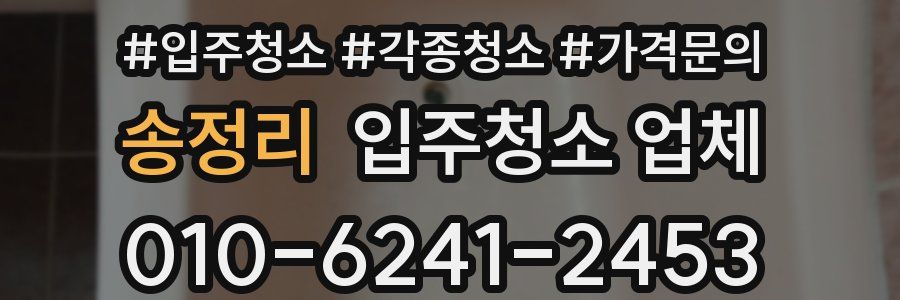 송정리 입주청소 업체