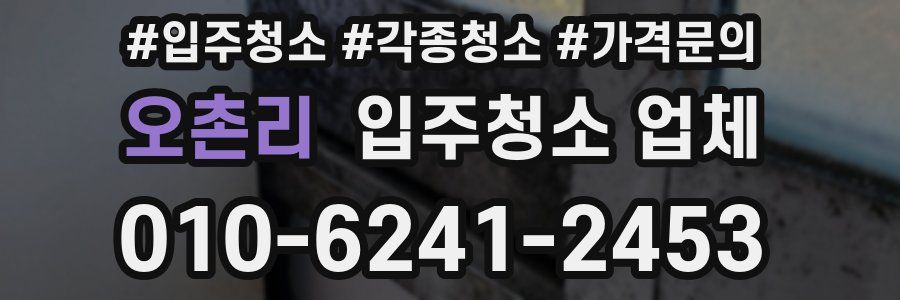 오촌리 입주청소 업체