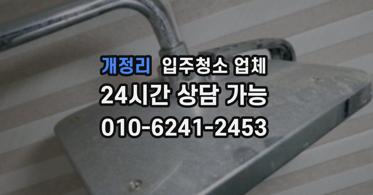 개정리 입주청소 업체