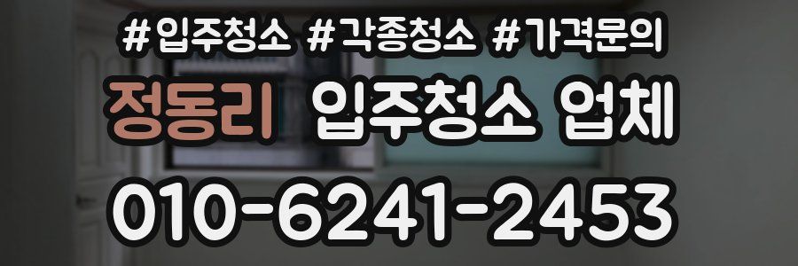 정동리 입주청소 업체